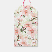 Étiquettes-cadeau Fleurs roses (Devant)