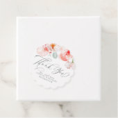 Étiquettes Cadeau Fleurs roses élégantes Cute Merci (En situation)