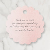 Étiquettes Cadeau Fleurs roses élégantes Cute Merci (Dos)