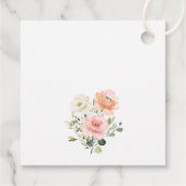 Étiquettes Cadeau Fleurs roses, Fleurs blanches, Boho, Anniversaire (Dos)