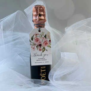 Étiquettes-cadeau Fleurs Roses Roses Mariage