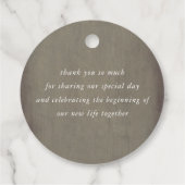 Étiquettes Cadeau Fleurs roses Succulentes Verdure Merci (Dos)