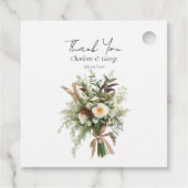 Étiquettes Cadeau Fleurs rustiques mariage bouquet mariage faveurs (Dos)