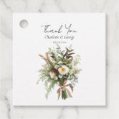 Étiquettes Cadeau Fleurs rustiques mariage bouquet mariage faveurs (Devant)