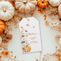 Fleurs Sauvages d'Automne Remerciements Baby Showe