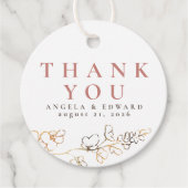 Étiquettes Cadeau Fleurs sauvages dessinées à la main, cadeau minima (Devant)