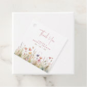 Étiquettes Cadeau Fleurs sauvages roses remerciements Baby Shower (En situation)