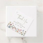 Étiquettes Cadeau Fleurs sauvages rustiques Merci de Fête des mariée (En situation)