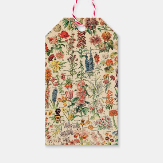 Étiquettes-cadeau Fleurs vintages (Devant)