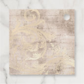 Étiquettes Cadeau Fleurs violettes et ivoire (Dos)