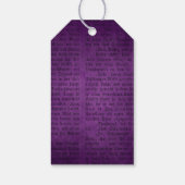 Étiquettes-cadeau Fleurs violettes et vertes (Dos)