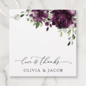 Étiquettes Cadeau Fleurs violettes, Fleurs de prunes, Boho, Mariage  (Devant)