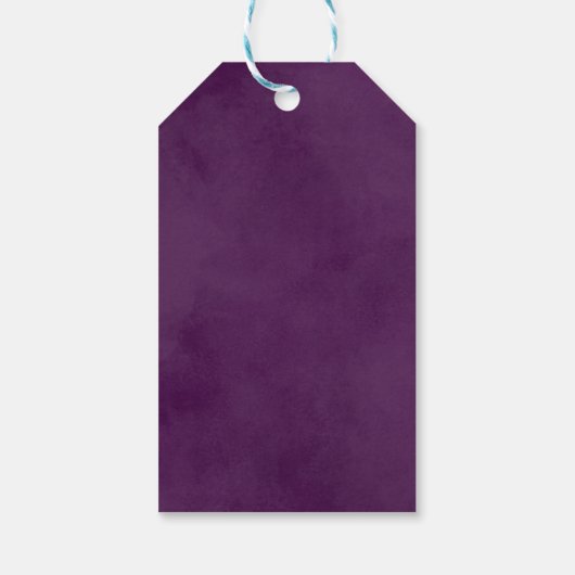 Étiquettes-cadeau Fleurs violettes luxuriantes | Mariage romantique (Dos)