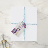 Étiquettes-cadeau Fleurs violettes Tamil Telugu mariage (Avec de laficelle)