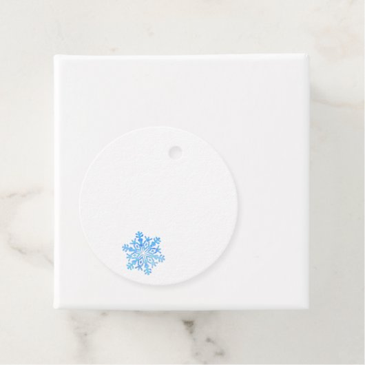 Étiquettes Cadeau flocon (En situation)