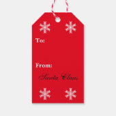 Étiquettes-cadeau Flocon de neige de Noël (Dos)