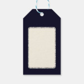 Étiquettes-cadeau Flocon de neige en argent orange (Dos)