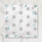 Étiquettes Cadeau Flocon de neige Hiver 1er anniversaire (Dos)