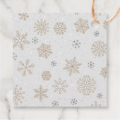 Étiquettes Cadeau Flocon de neige Merci (Dos)