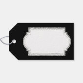 Étiquettes-cadeau Flocon de neige Parties scintillant en argent (Dos (Horizontal))