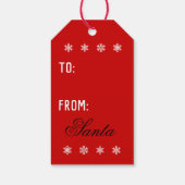 Étiquettes-cadeau Flocon de neige - Toute couleur (Dos)