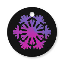 Flocon de neige violet et rose 