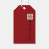 Étiquettes-cadeau Flocons de Neige clair (Dos)