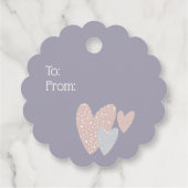 Étiquettes Cadeau Flocons de neige de Noël pastel (Dos)