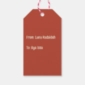 Étiquettes-cadeau Floral arabe Ramadan Moubarak (Dos)