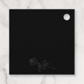Étiquettes Cadeau Floral Black Gothique Bachelorette Party (Dos)