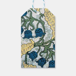 Étiquettes-cadeau Floral Blue Flowers Lily Valley Répétition