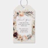 Étiquettes-cadeau Floral BOHO Automne Feuillage de l'automne Mariage (Dos)