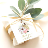 Étiquettes Cadeau Floral Citrouille Automne Fête des mariées Favoris