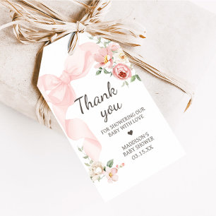 Étiquettes-cadeau Floral Coquette Baby in Bloom Favoriser les étique