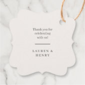 Étiquettes Cadeau Floral Crest Aquarelle Monogramme Mariage (Dos)