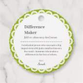 Étiquettes Cadeau Floral dentelle enseignant mentor Appréciation Mer (Devant)