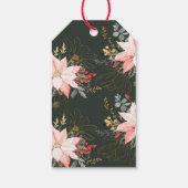 Étiquettes-cadeau Floral d'hiver moderne Joyeux Noël à et de (Dos)