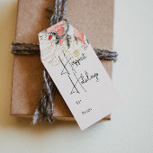 Étiquettes-cadeau Floral d'hiver moderne Les vacances les plus agréa