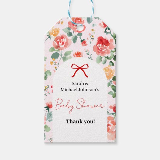 Étiquettes-cadeau Floral Dream Baby Shower  (Devant)