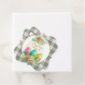 Étiquettes Cadeau Floral Easter Eggs & Spring Roses Personalized (En situation)
