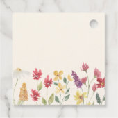 Étiquettes Cadeau Floral Elegant Boho Fleur sauvage d'été Mariage (Dos)