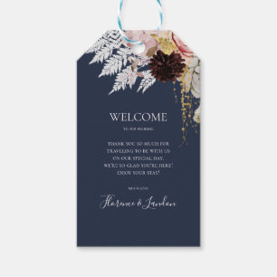 Étiquettes-cadeau Floral flush moderne   Bienvenue au Mariage de la 