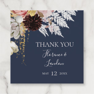 Étiquettes Cadeau Floral flush moderne Tags favoris du Merci de la