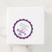 Étiquettes Cadeau Floral mignon rose violet (En situation)