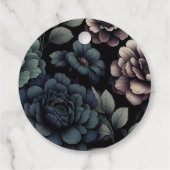 Étiquettes Cadeau Floral Moody Bleu (Dos)