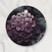 Étiquettes Cadeau Floral Moody violet (Dos)