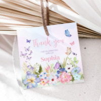 Floral Petit Papillon Carré de fête d'anniversaire