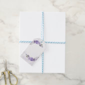 Étiquettes-cadeau Floral pourpre (Avec de laficelle)