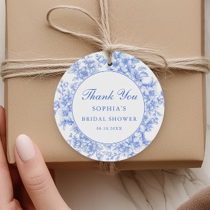Étiquettes Cadeau Floral Quelque chose de Fête des mariées bleu Merc