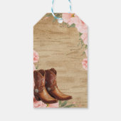 Étiquettes-cadeau Floral Rustic Boots Baby shower (Dos)